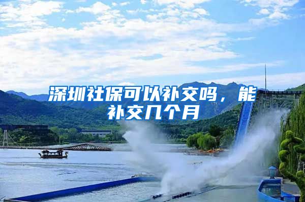 深圳社保可以补交吗，能补交几个月