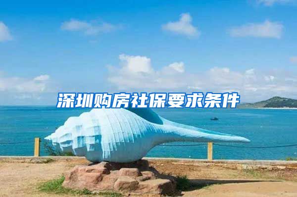 深圳购房社保要求条件