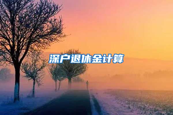 深户退休金计算