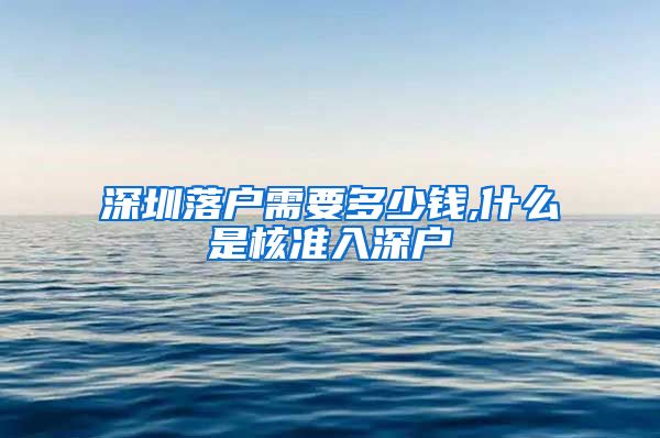 深圳落户需要多少钱,什么是核准入深户