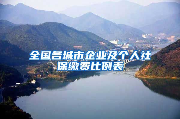 全国各城市企业及个人社保缴费比例表