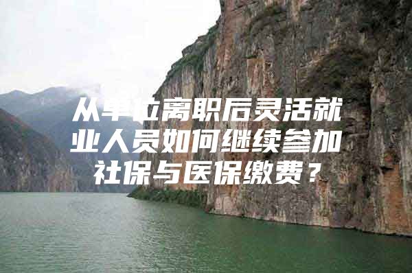 从单位离职后灵活就业人员如何继续参加社保与医保缴费？