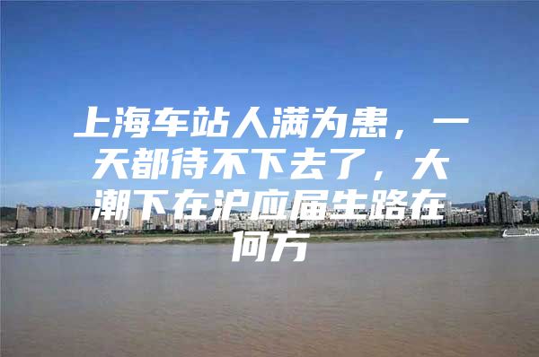 上海车站人满为患，一天都待不下去了，大潮下在沪应届生路在何方