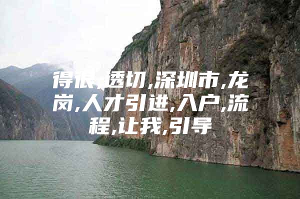 得很,透切,深圳市,龙岗,人才引进,入户,流程,让我,引导