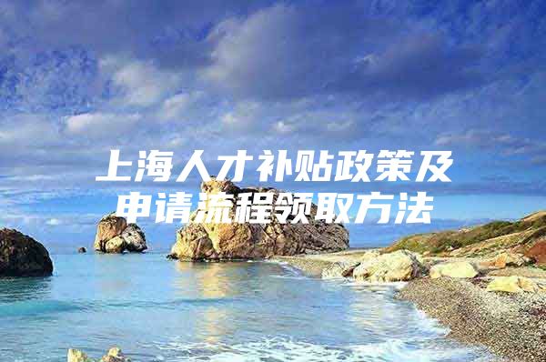 上海人才补贴政策及申请流程领取方法