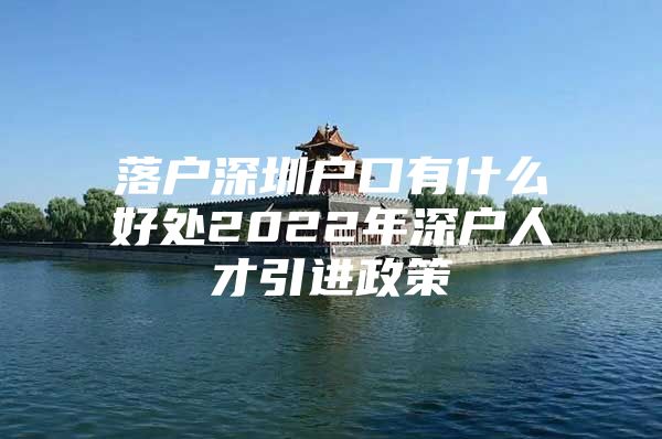 落户深圳户口有什么好处2022年深户人才引进政策