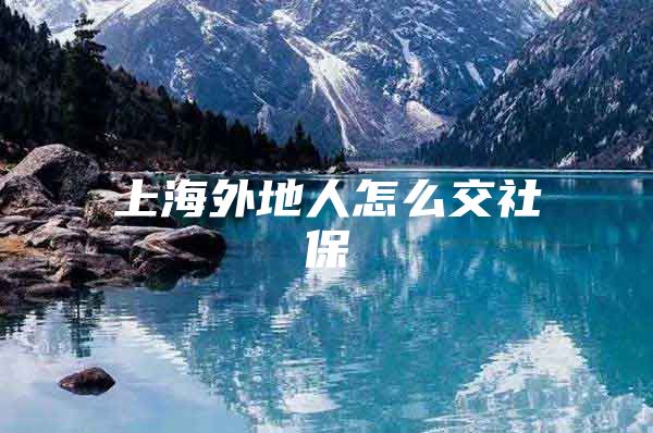 上海外地人怎么交社保