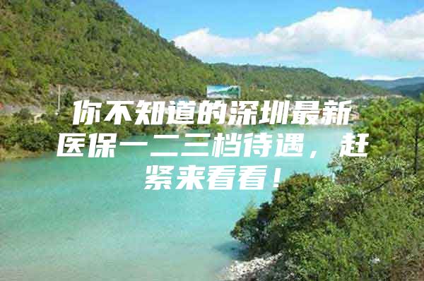 你不知道的深圳最新医保一二三档待遇，赶紧来看看！