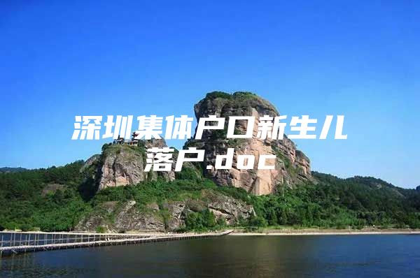 深圳集体户口新生儿落户.doc