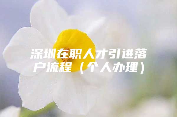 深圳在职人才引进落户流程（个人办理）