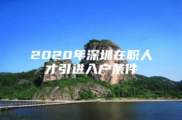 2020年深圳在职人才引进入户条件