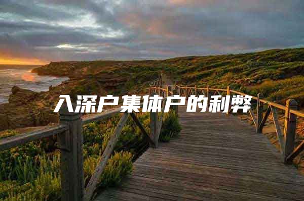 入深户集体户的利弊