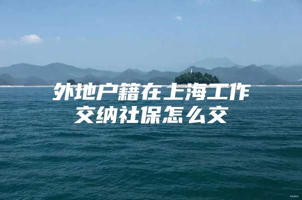 外地户籍在上海工作交纳社保怎么交