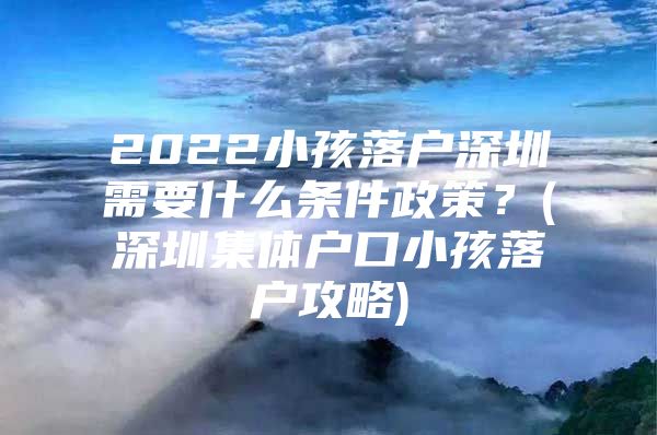 2022小孩落户深圳需要什么条件政策？(深圳集体户口小孩落户攻略)