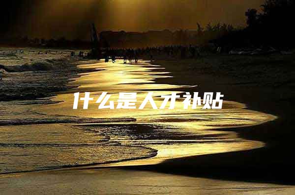 什么是人才补贴