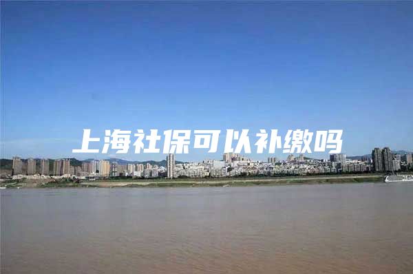 上海社保可以补缴吗