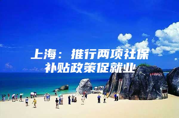 上海：推行两项社保补贴政策促就业