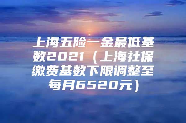 上海五险一金最低基数2021（上海社保缴费基数下限调整至每月6520元）