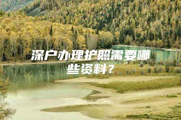 深户办理护照需要哪些资料？