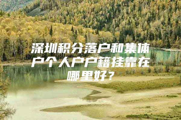 深圳积分落户和集体户个人户户籍挂靠在哪里好？
