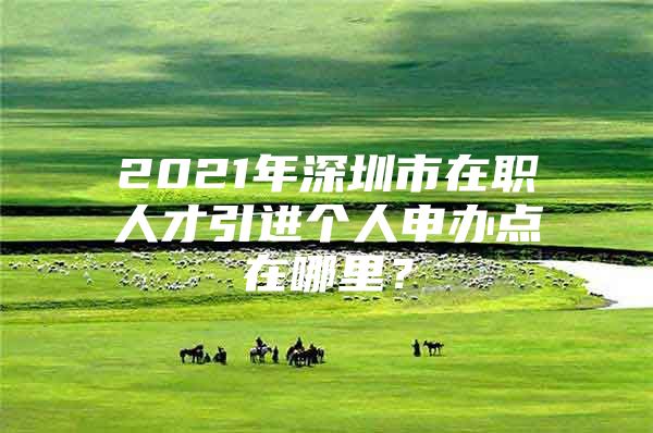2021年深圳市在职人才引进个人申办点在哪里？