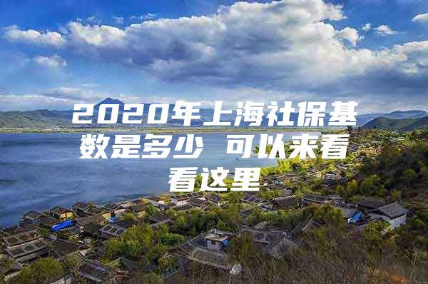 2020年上海社保基数是多少 可以来看看这里