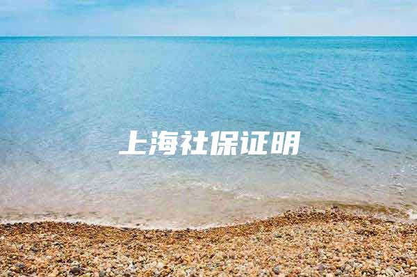 上海社保证明