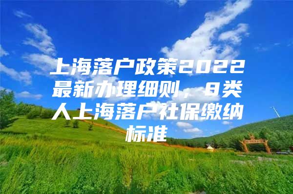 上海落户政策2022最新办理细则，8类人上海落户社保缴纳标准