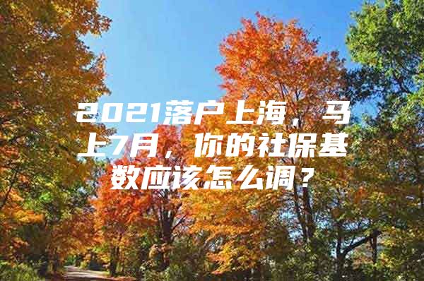 2021落户上海，马上7月，你的社保基数应该怎么调？