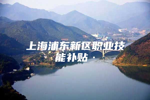 上海浦东新区职业技能补贴·
