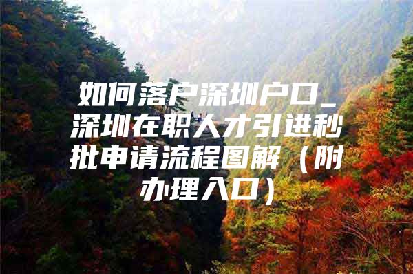 如何落户深圳户口_深圳在职人才引进秒批申请流程图解（附办理入口）