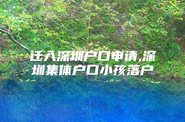 迁入深圳户口申请,深圳集体户口小孩落户