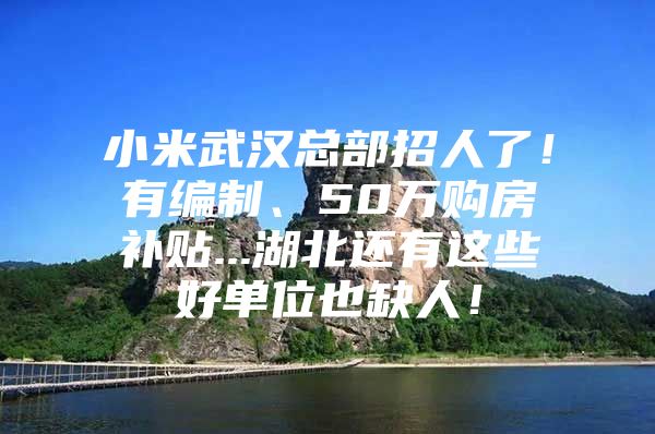 小米武汉总部招人了！有编制、50万购房补贴...湖北还有这些好单位也缺人！