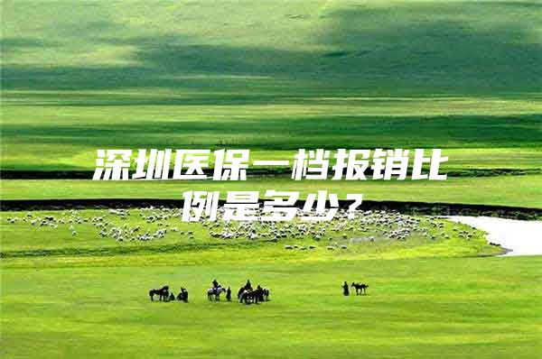 深圳医保一档报销比例是多少？