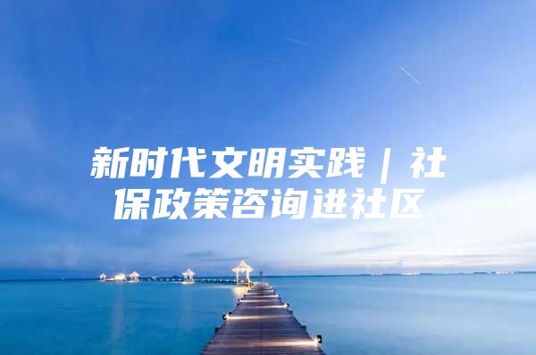 新时代文明实践｜社保政策咨询进社区