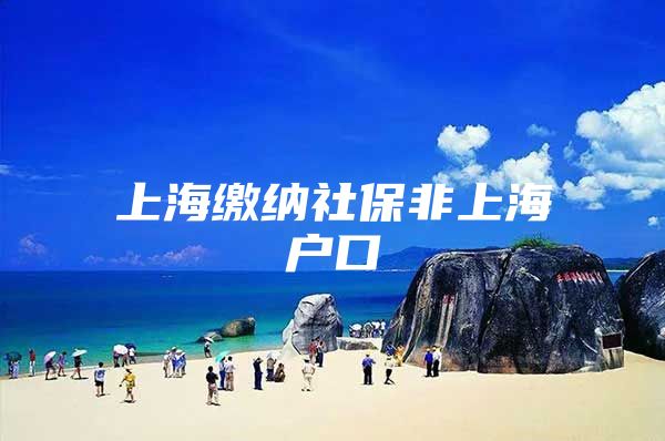 上海缴纳社保非上海户口