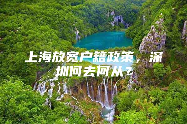 上海放宽户籍政策，深圳何去何从？