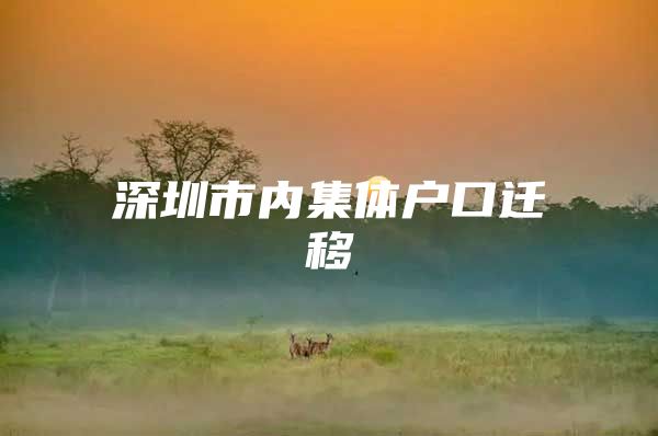 深圳市内集体户口迁移