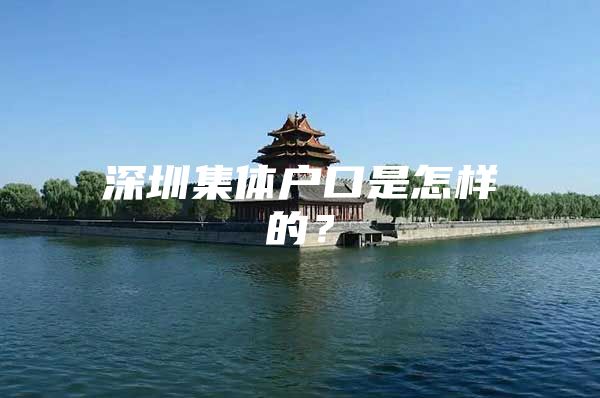 深圳集体户口是怎样的？