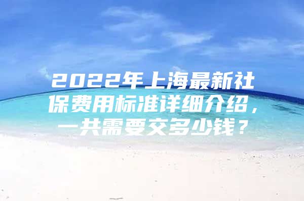 2022年上海最新社保费用标准详细介绍，一共需要交多少钱？