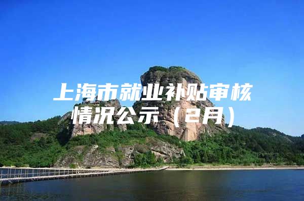 上海市就业补贴审核情况公示（2月）