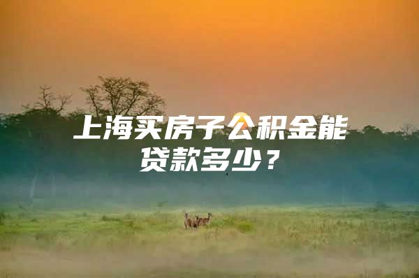 上海买房子公积金能贷款多少？