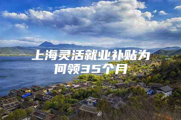 上海灵活就业补贴为何领35个月