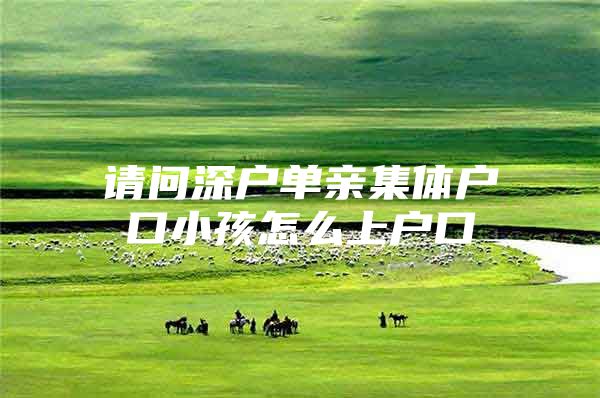 请问深户单亲集体户口小孩怎么上户口