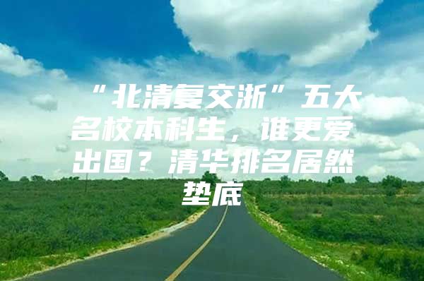 “北清复交浙”五大名校本科生，谁更爱出国？清华排名居然垫底