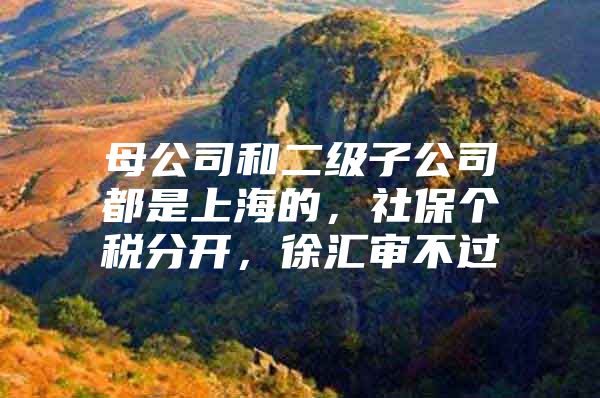 母公司和二级子公司都是上海的，社保个税分开，徐汇审不过