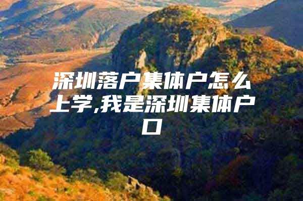 深圳落户集体户怎么上学,我是深圳集体户口
