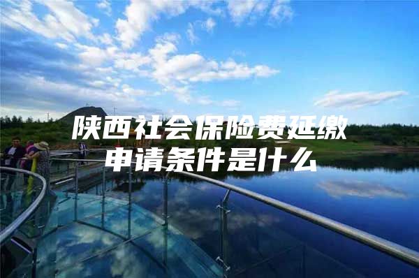 陕西社会保险费延缴申请条件是什么