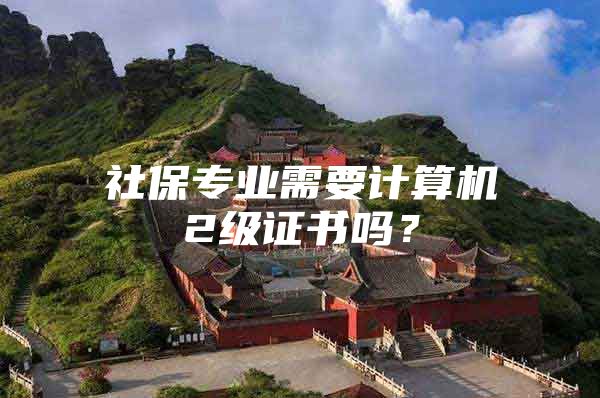 社保专业需要计算机2级证书吗？