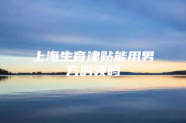 上海生育津贴能用男方的领吗